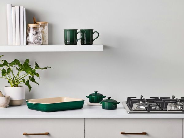 LE CREUSET Backform Auflaufform Klassik rechteckig flint 25/32cm Set 2tlg