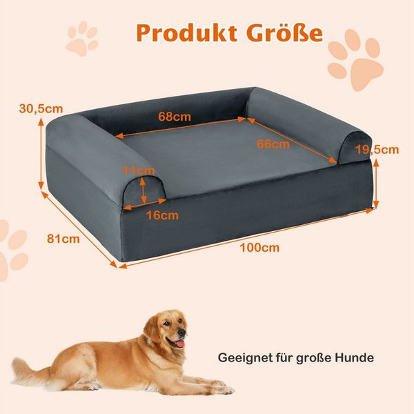 KOMFOTTEU Hundematte, Hundesofa Hundebett, weichem Memory Schaum