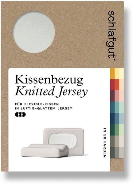 Schlafgut Kissenbezug Pure flexibler Kissenbezug für Nackenstützkissen, (1 Stück), Bio-Baumwolle mit Elasthan, mit Gummizug, bügelfrei