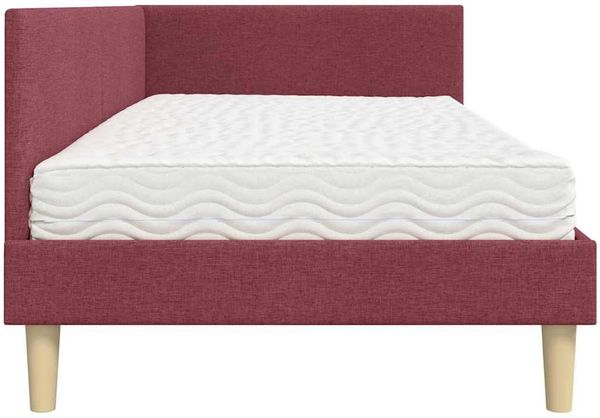 vidaXL Eckbettgestell mit Matratze Sonstiges 2 pcs Grau Stoff 3393744 Bild 8