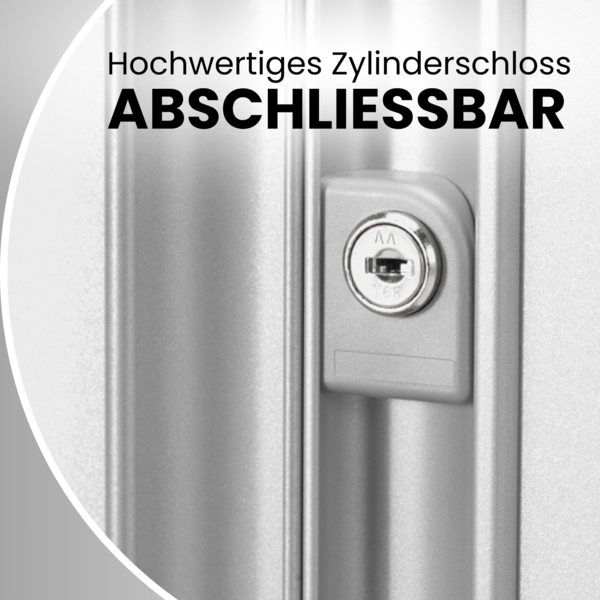 BISLEY Rollladenschrank abschließbar in silber Schrank aus Metall Rolladen aus Kunststoff inkl. 4 Einlegeböden, ET412194S-SL355 Bild 2