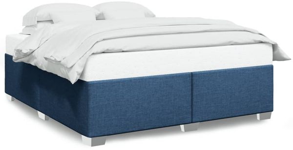 Doppelbett, Bettgestell Modernen ohne Matratze Blau 180x200 cm Stoff d1848e