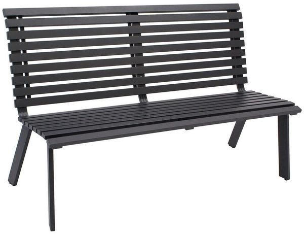 DEGAMO Gartenbank KONSTANZ, 3-sitzer, Aluminium rostfrei in anthrazit, modern