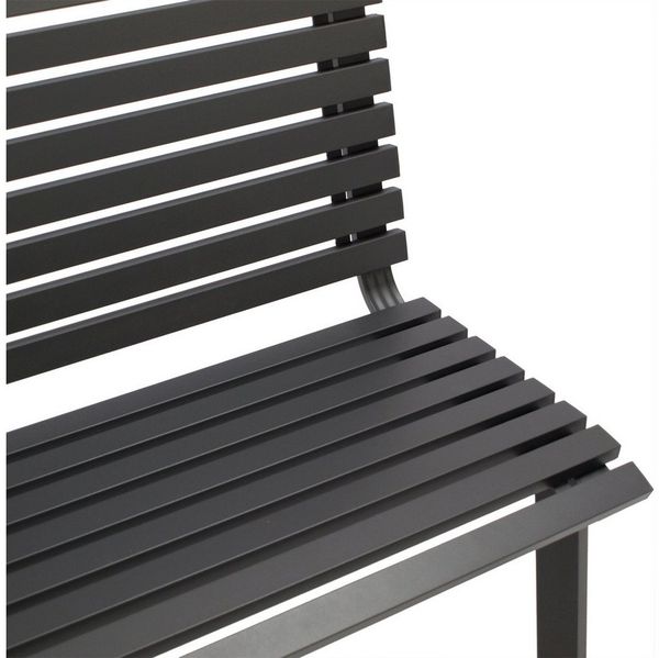 DEGAMO Gartenbank KONSTANZ, 3-sitzer, Aluminium rostfrei in anthrazit, modern Bild 3