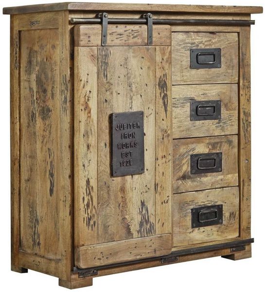 Kommode Mango 90x45x100 natur lackiert RAILWAY #103