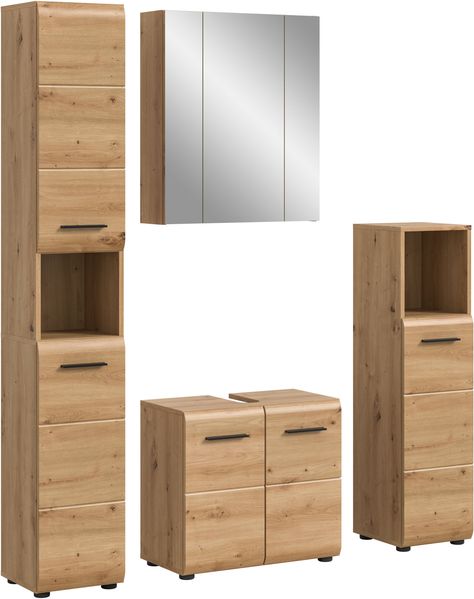 Badkombination (B/H/T: 150x185x30 cm) in Artisan Oak Nachbildung und Artisan Oak Nachbildung