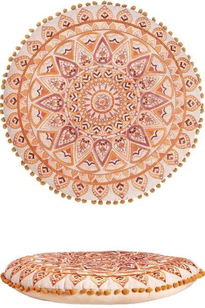 Marrakesch Orient & Mediterran Interior Bodenkissen Bodenkissen Sitzkissen Dekoration Orientalisch Aziza Braun, Handarbeit