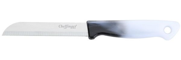 1 Stück Küchenmesser 18 cm mit ergonomischem Griff - vielseitig & pflegeleicht, Schwarz