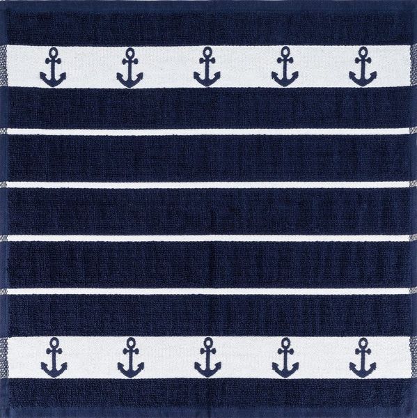 Kracht Geschirrtuch Anker, (Set, 3-tlg, Set), 3er Pack Frottee Küchenhandtücher (3 Stück) ca. 50x50cm 100% Baumwolle