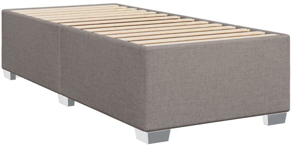 vidaXL Boxspringbett mit Matratze Taupe 90x200 cm Stoff 3292668 Bild 8