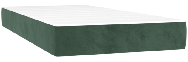 vidaXL Boxspringbett mit Matratze & LED Samt Dunkelgrün 200x200 cm, Härtegrad: H2 [3136026] Bild 5