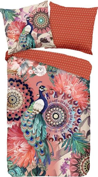hip Mako Satin Bettwäsche 2 teilig Bettbezug 135x200 cm Kissenbezug 80x80 cm Lynouk Multi