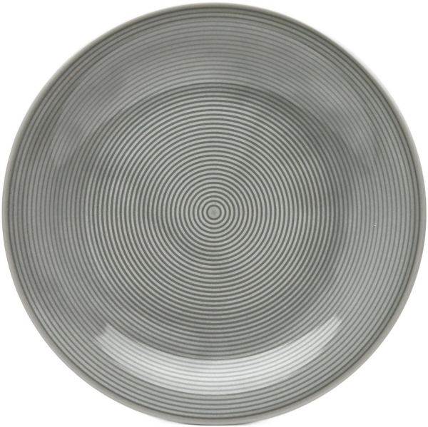 van Well Dessertteller Jive, Teller 21 cm, 6 Stück, (6 St), dezentes Spiraldekor, spülmaschinen-und mikrowellengeeignet