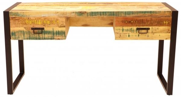 Schreibtisch Retro 160x76x70 aus recyceltem Mangoholz