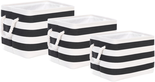 Aufbewahrungskorb schwarz weiß 3er Set DARQAB