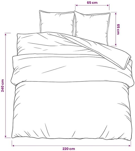 vidaXL Bettwäsche-Set, Baumwolle rosa, 220x240 cm Bild 6
