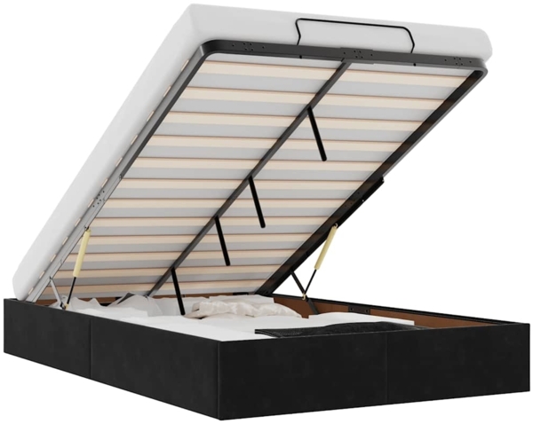 vidaXL Ottoman-Bett ohne Matratze Schwarz 120x200 cm Samt 3310957