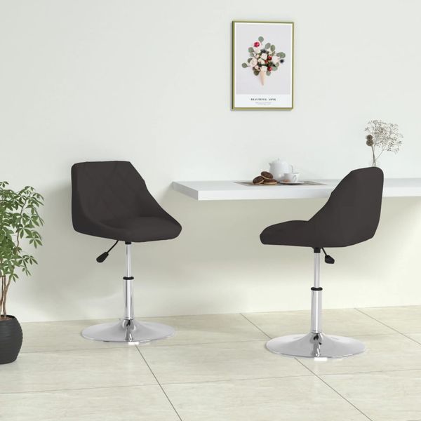 vidaXL Esszimmerstühle 2 Stk. Schwarz Kunstleder [335160]