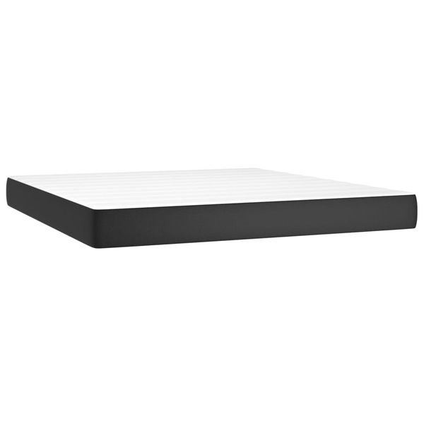 vidaXL Boxspringbett mit Matratze Schwarz 180x200 cm Kunstleder 3132513 Bild 5