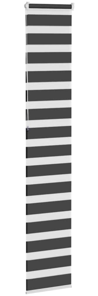 vidaXL Doppelrollo Schwarz 45x230 cm Stoffbreite 40,9 cm Polyester 4014276 Bild 3