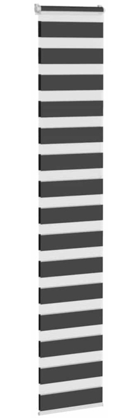 vidaXL Doppelrollo Schwarz 45x230 cm Stoffbreite 40,9 cm Polyester 4014276 Bild 2