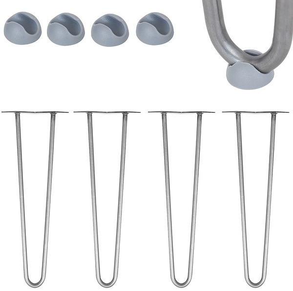 Tischbeine 4x Hairpin 41 cm Haarnadelbeine Stahl Gestell Möbelfüße Tischkufen