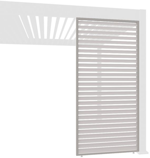 Weide Horizontale Lamellenwand für Weide Pergola | aus Aluminium | Ivory Sand