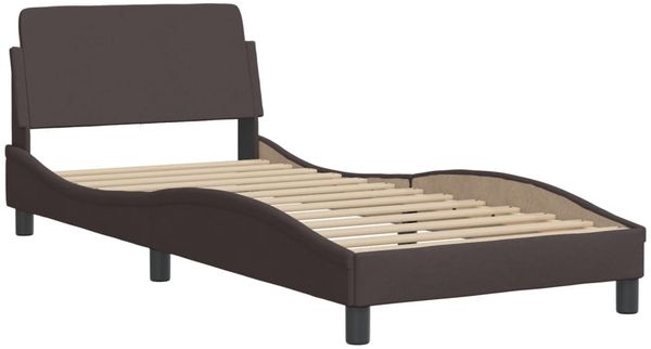 vidaXL Bett mit Matratze "Dover" Dunkelbraun 90x200 cm Stoff 3208327 Bild 4