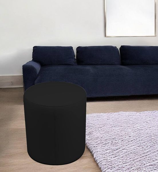 Talamo Italia - Pouf Abate, Mehrzwecksessel, Sitzsack, Hockerhocker, Made in Italy, 40x40 h42 cm, Schwarz
