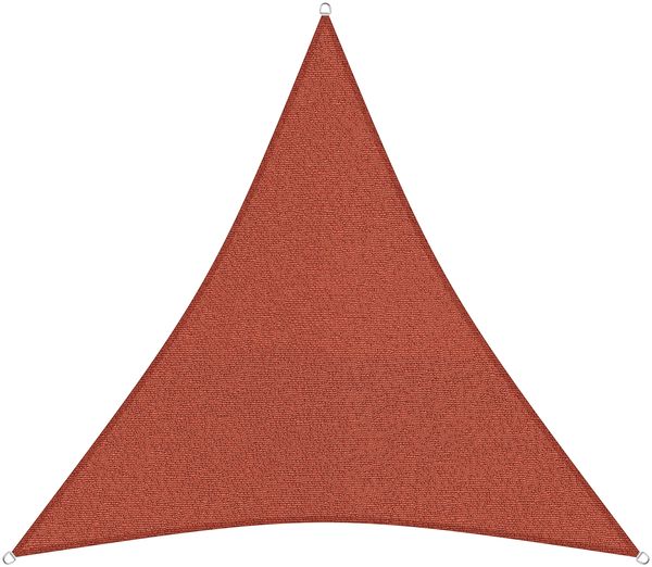 sunprotect 83217 Professional Sonnensegel, 3,6 x 3,6 x 3,6 m, Dreieck, wind- & wasserdurchlässig, rot