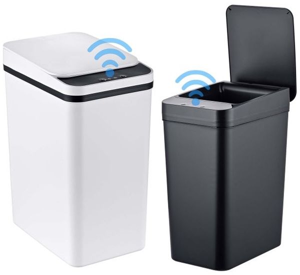 Relaxdays Mülleimer 9L & 15L mit Sensor 2er-Set