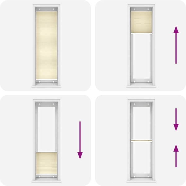 vidaXL Plissee Creme 55x200 cm Stoffbreite 54,4 cm Polyester 4015304 Bild 4