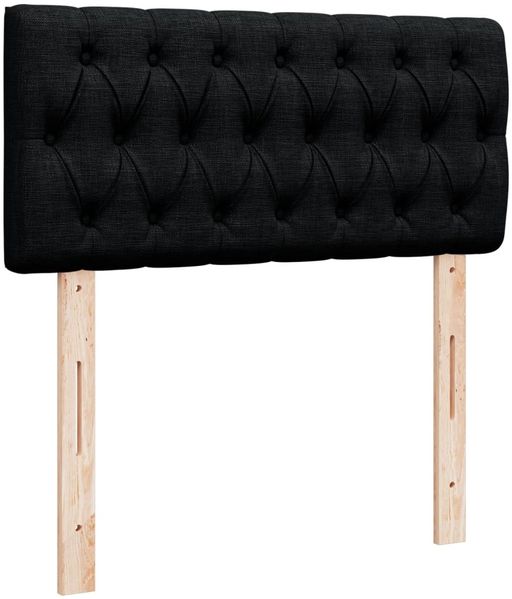 vidaXL Boxspringbett mit Matratze Schwarz 90x200 cm Stoff 3288080 Bild 7