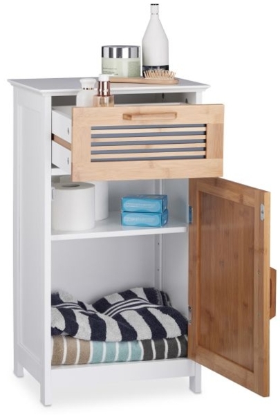 Badschrank schmal mit Schublade 10021848