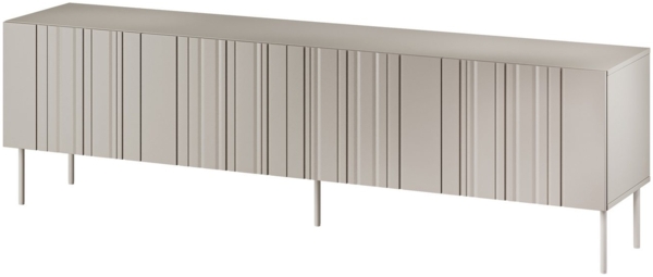 TV-Lowboard Intori 200 4D mit 4 Drehtüren (Farbe: Beige)