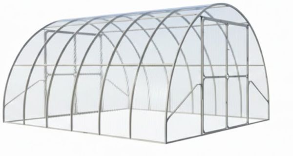 Schober GAUDI Stahl-Gewächshaus | B 4 x H 2,3 m | Länge 4–12 m