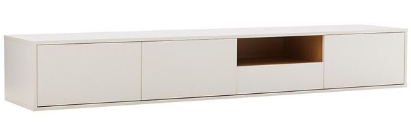 riess-ambiente TV-Board LOFT 200cm weiß/natur - hängend, Eichen-Design, 7 Fächer, Schublade (Einzelartikel, 1 St), Sideboard mit Ablage & Stauraum- ideal für Flur, Wohnbereich & TV-Ecke