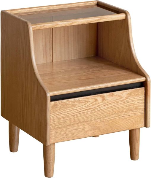 Ovaler Couchtisch aus massiver Natur-Eiche mit markantem Kieselstein-Design, kompakter Beistelltisch für Wohnzimmer und Balkon