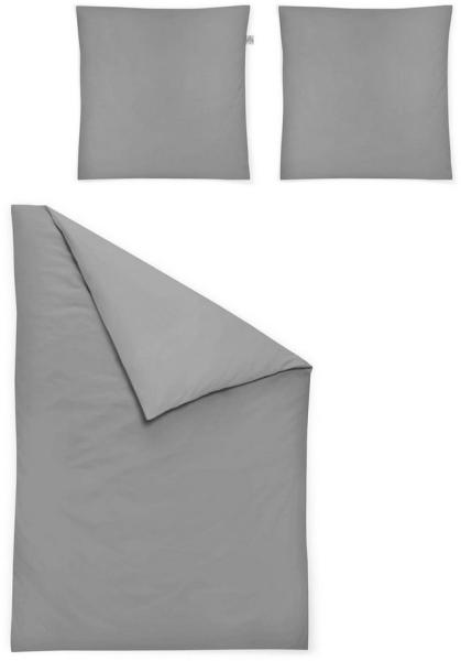 Irisette Edel-Feinbiber Bettwäsche Set Lago 8450 u. grap 135 x 200 cm + 1 x Kissenbezug 80 x 80 cm