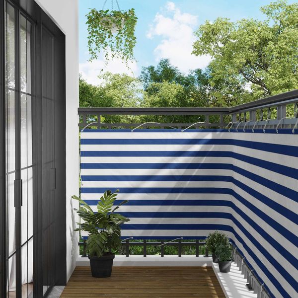 vidaXL Balkonsichtschutz Blau und Weiß 120 x 200 cm 42030655