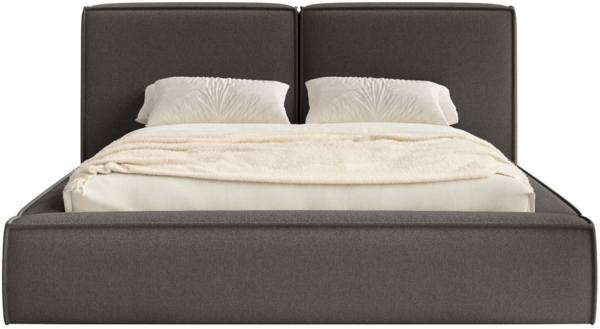 Selsey 'Tilves' Polsterbett 180x200 mit Bettkasten, Lattenrost, Chenille, graphitgrau Bild 6