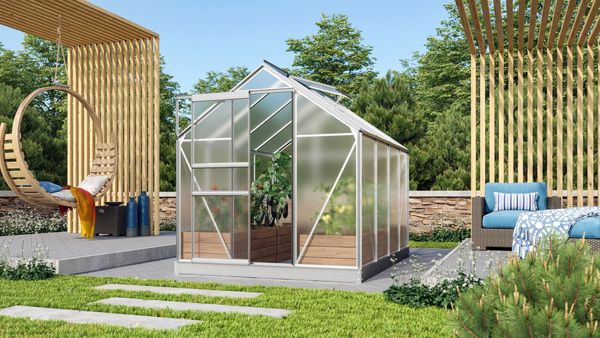 Vitavia Aktionsangebot (inkl. 60 Euro Zubehör): Gewächshaus "Venus 5000", aluminium eloxiert, 5,0 m²,6 mm HKP
