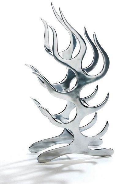 Kobolo Weinregal Flaschenregal FLAME aus Metall für 6 Flaschen - Flaschenhalter, kein Set 1-tlg, 6 Flaschenhalter