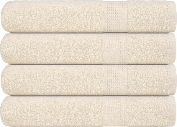 vidaXL Handtücher 4 Stk. Creme 100x200 cm 360 g/m² 100% Baumwolle 137011