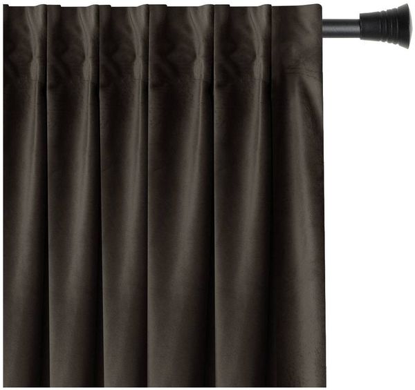 Restilo Gardine Gardine Multifunktionsband Kräuselband Vorhang Verdunkelnd Samt Textil (1 St), Kräuselband, verdunkelnd, Samt Textilien, mit Raffhalter