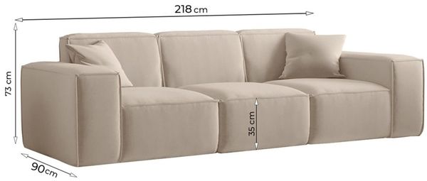 Sofaset Designersofa CELES PREMIUM 3-2-1 in Stoff Artico Hellgrau Bild 6