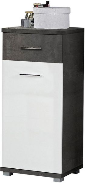 FORTE Champ Kommode, Holzwerkstoff, Grau/Weiß, 40,2 x 87,6 x 28,9 cm