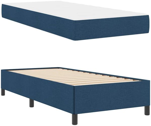 vidaXL Boxspringbett Blau 80 x 200 cm Stoff 3398821 Bild 6