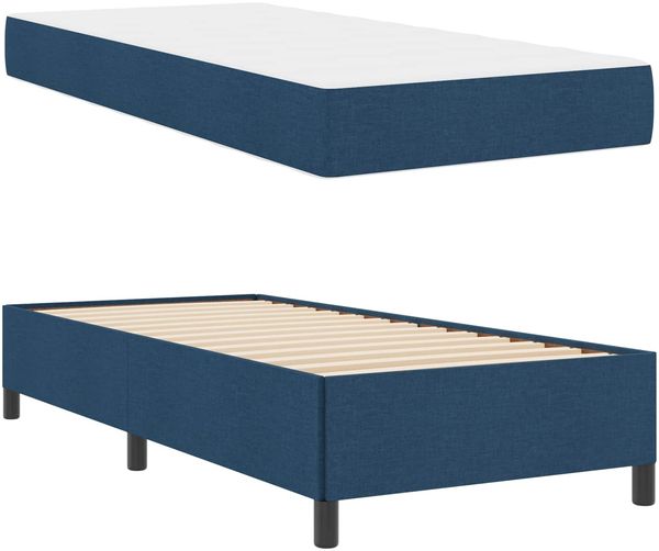 vidaXL Boxspringbett Blau 80 x 200 cm Stoff 3398821 Bild 5