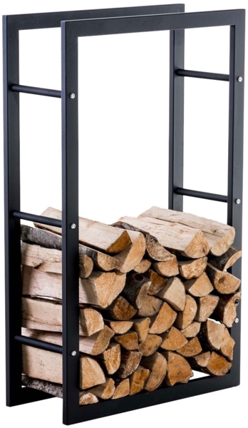 CLP Kaminholzständer Keri V3 schwarz,25x60x100 cm
